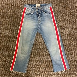 Zara striped jeans